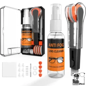 8-in-1 Glasses Cleaning Kit with Anti-Fog Spray, Cloths, and Soft Nose Pads