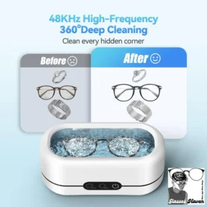 Ultrasonic Jewelry and Eyeglasses Cleaner - 48KHz Stainless Steel Cleaner