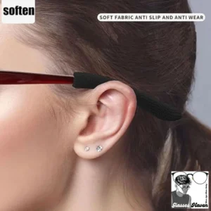 Soft Cotton Glasses Ear Cushions, Non-Slip Eyeglasses Temple Tips Sleeve